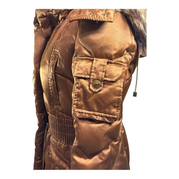 Miss Sixty Down Puffer with Detachable Hood in Copper - Picture 9 of 14